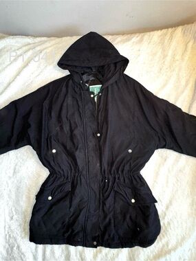 Vintage Black Over Sized Coat Women’s Size Medium